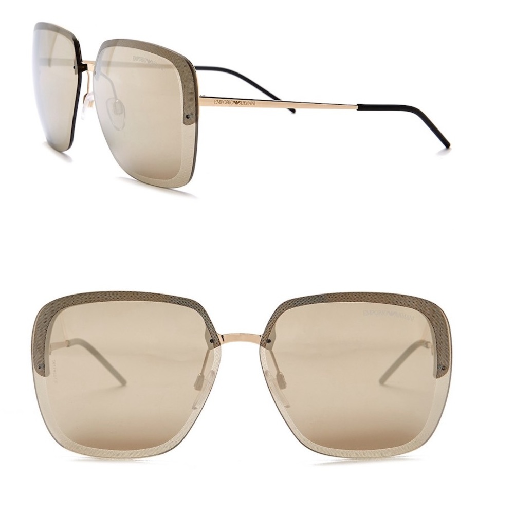 Emporio Armani Geo 62mm Oversized Sunglasses